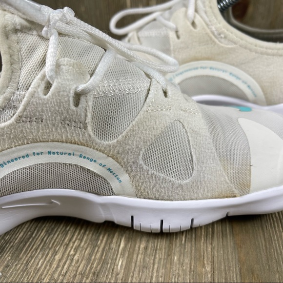 Nike Free RN 5.0 Sail/Aurora Green-Racer Blue AQ1316-103 Women's Size 7.5 Medium - Picture 7 of 10